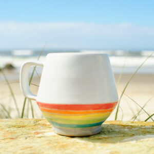 Rainbow skirt mug