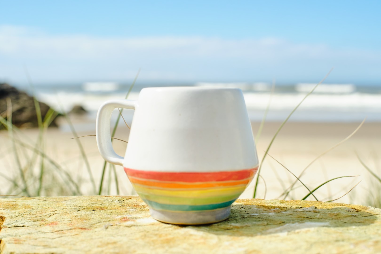 Rainbow skirt mug