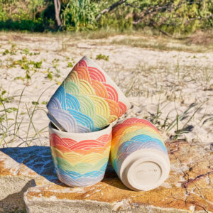 Rainbow wave tumblers
